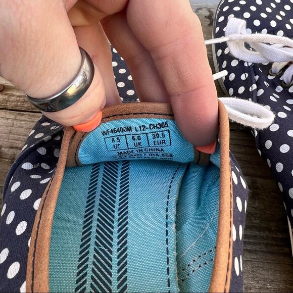 Keds Champion navy white polka dot lace up sneakers - Picture 6 of 6